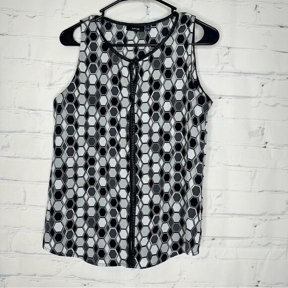 Apt 9 small black, gray and white top - Picture 1 of 6